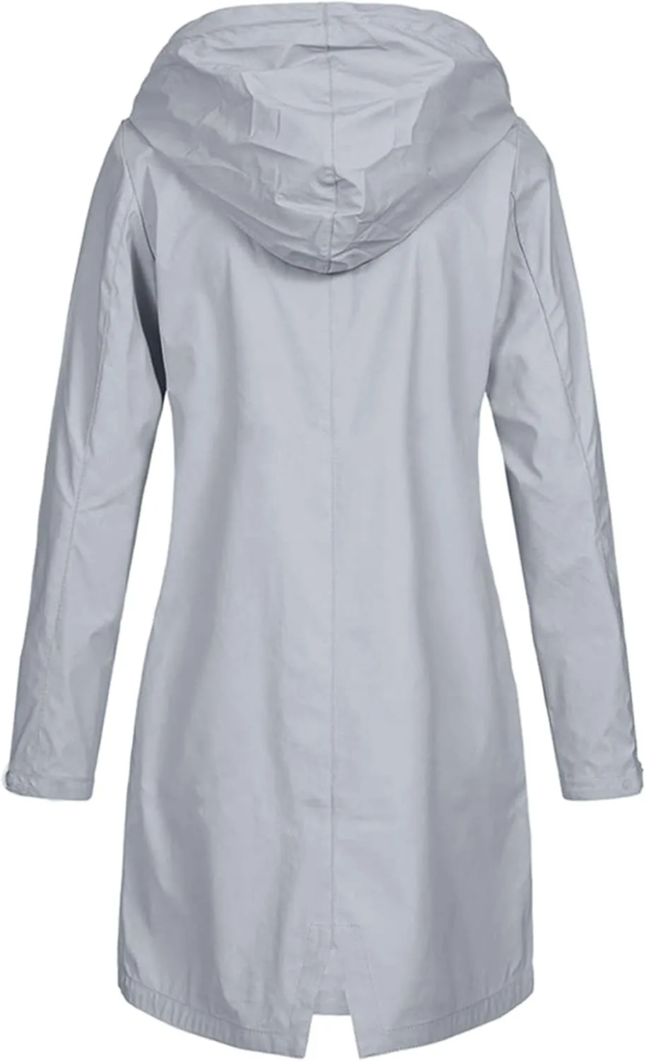 Rain Jacket Women Lightweight Hooded Waterproof Rain Jacket Mid Length Windbreaker Plus Size Raincoat with Hood
