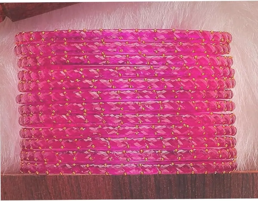 Raindrop Glass Bangles Set For Women & Girls | Trendy Transparent Crystal Glass Bangles |