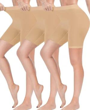 Reamphy 3 Pack Slip Shorts for Women Under Dress,Comfortable Smooth Yoga Shorts,Workout Biker Shorts