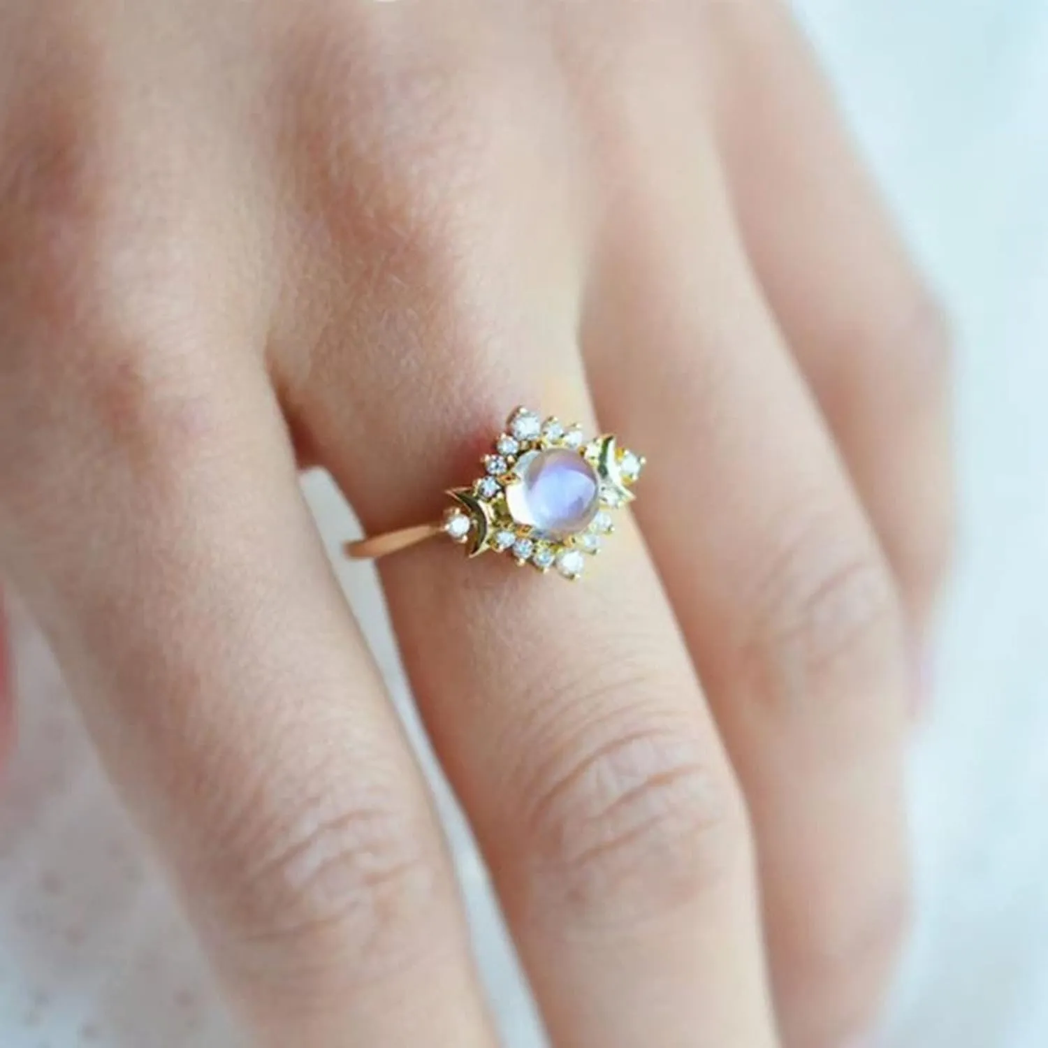 Round Cut Cubic Zirconia Promise Rings CZ Engagement Wedding Band Ring Set for Women Fashion 925 Silver Ring
