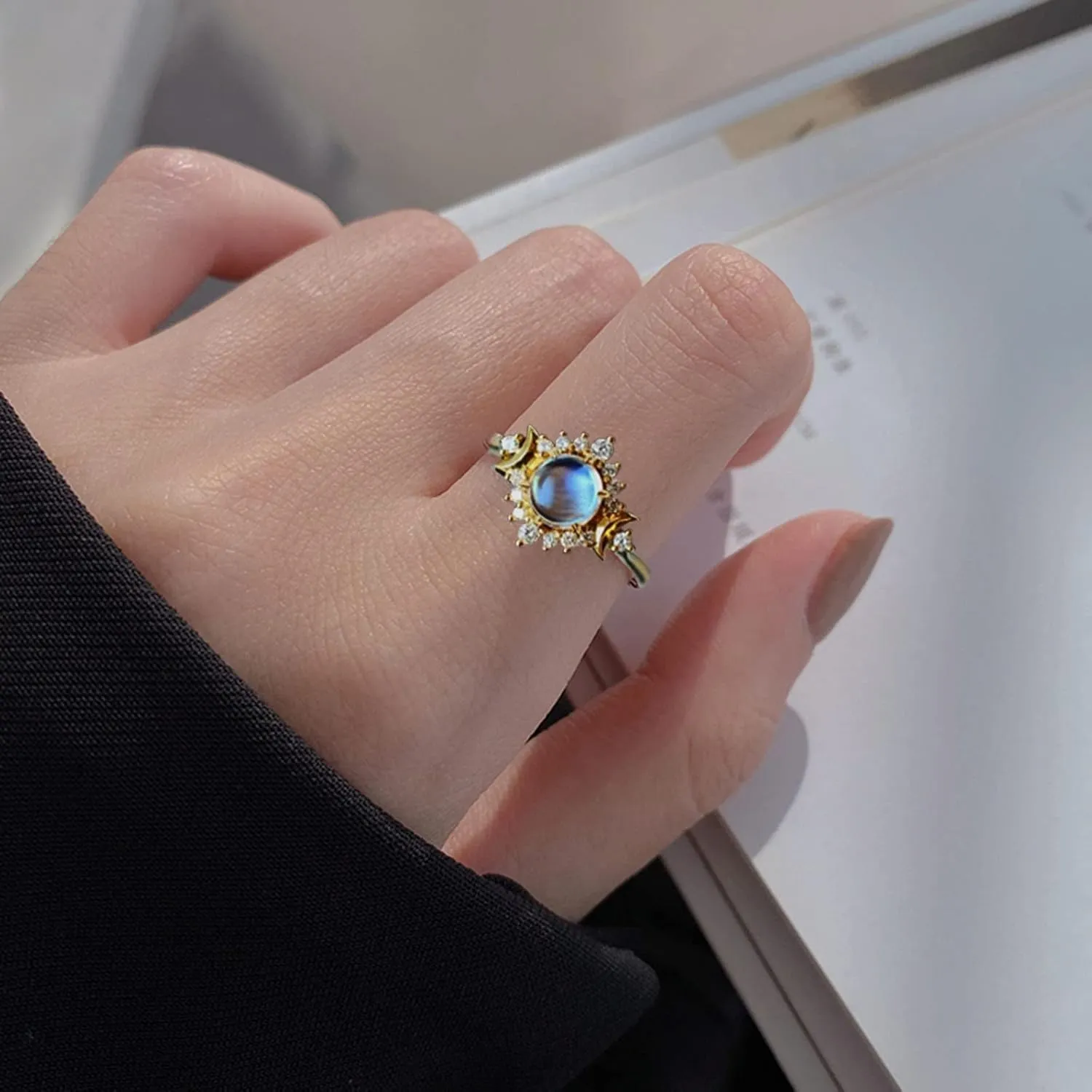 Round Cut Cubic Zirconia Promise Rings CZ Engagement Wedding Band Ring Set for Women Fashion 925 Silver Ring