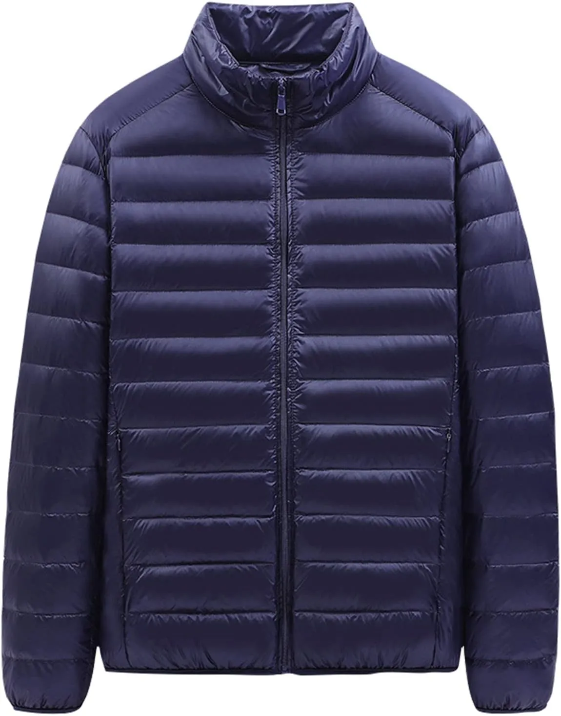 RTRDE Men's Packable Puffer Jacket Down Alternative Jacket Lightweight Warm Quilted Winter Coat Jackets, XL-5XL