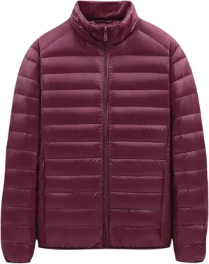 RTRDE Men's Packable Puffer Jacket Down Alternative Jacket Lightweight Warm Quilted Winter Coat Jackets, XL-5XL