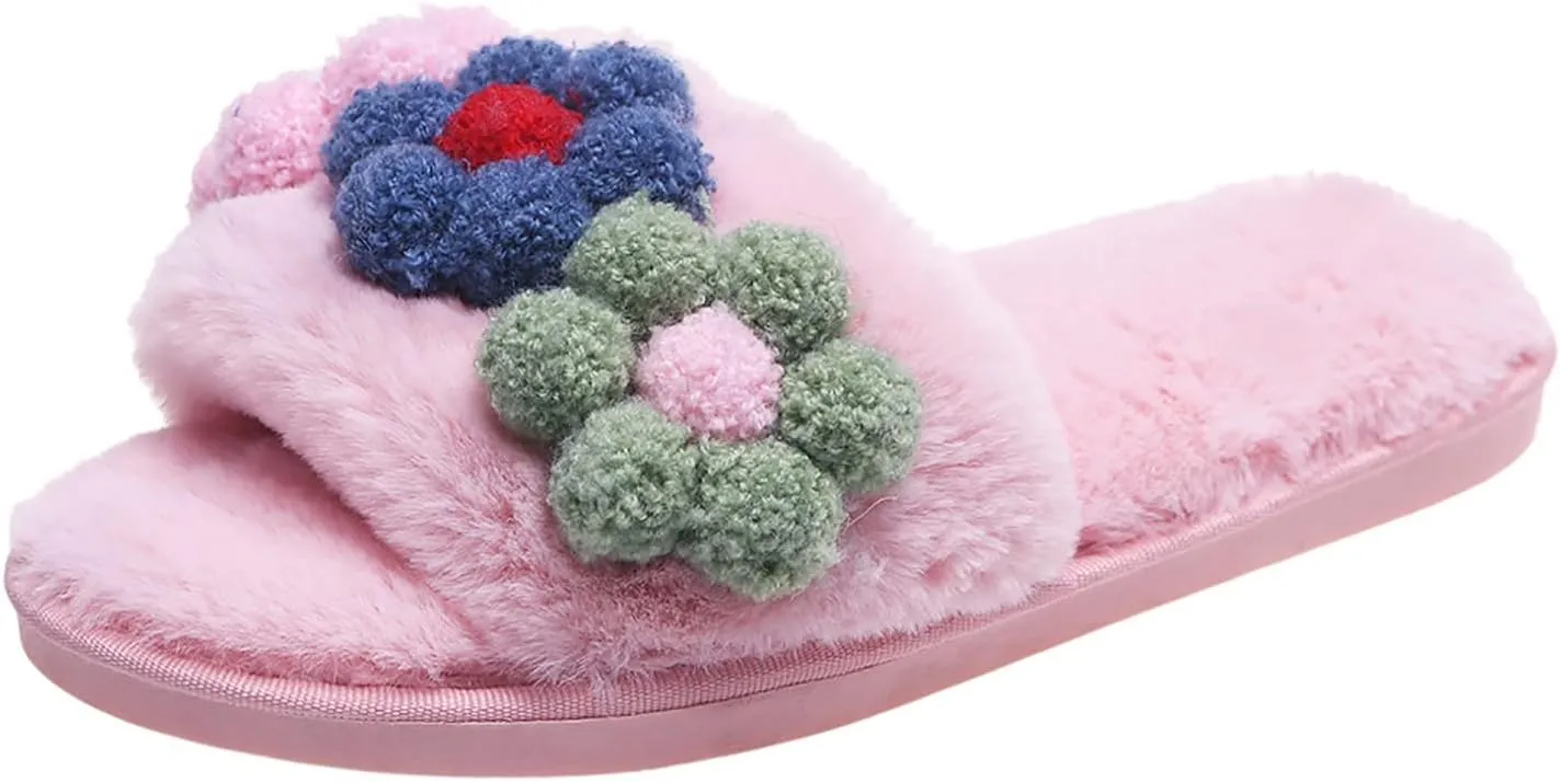 SBGMoSJ Kawaii Fuzzy Cute Cow Slippers for Women Winter Men's Moccasin Slippers Mens Winter Slippers Indoor/Outdoor Fluffy Slippers for Men Indoor Men Christmas Gifts Gifts for Men 2023