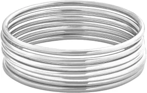 Set of 7 Bangles, Hammered 925 Sterling Silver Bangles For Women, Slender Skinny Stackable Bangles,Half Round Bangles, Stacking Bracelets Size Inch 7, 7.5, 8, 8.5, 9, 9.5, 10 Inch BY ISHU JEWELLER