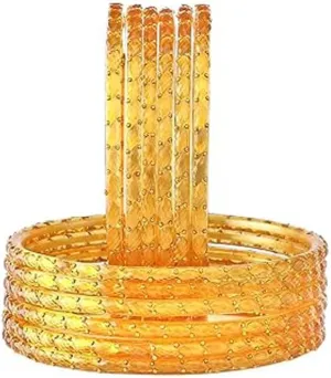 Shemass??Raindrop Glass Bangles Set For Women & Girls | Trendy Transparent Crystal Glass Bangles