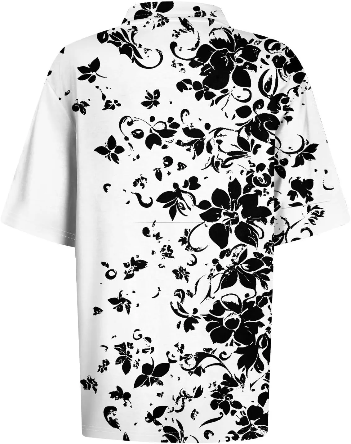Short Sleeve Shirts for Women Dressy Casual Button Trendy Lapel Neck Boho Print Fitted Tunics Tops Shirts