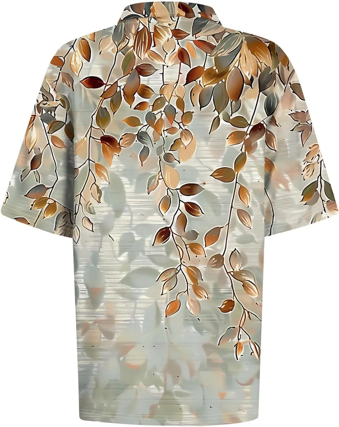 Short Sleeve Shirts for Women Dressy Casual Button Trendy Lapel Neck Boho Print Fitted Tunics Tops Shirts