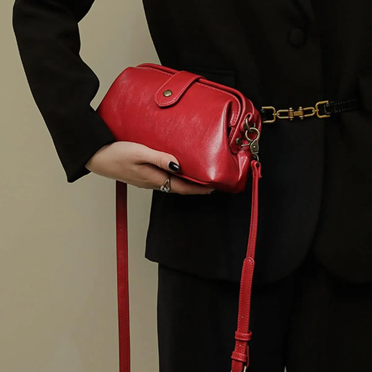 Shoulder Bags for Women PU Leather Satchel Crossbody Bag Magnetic Buckle Cute Purses and Handbags
