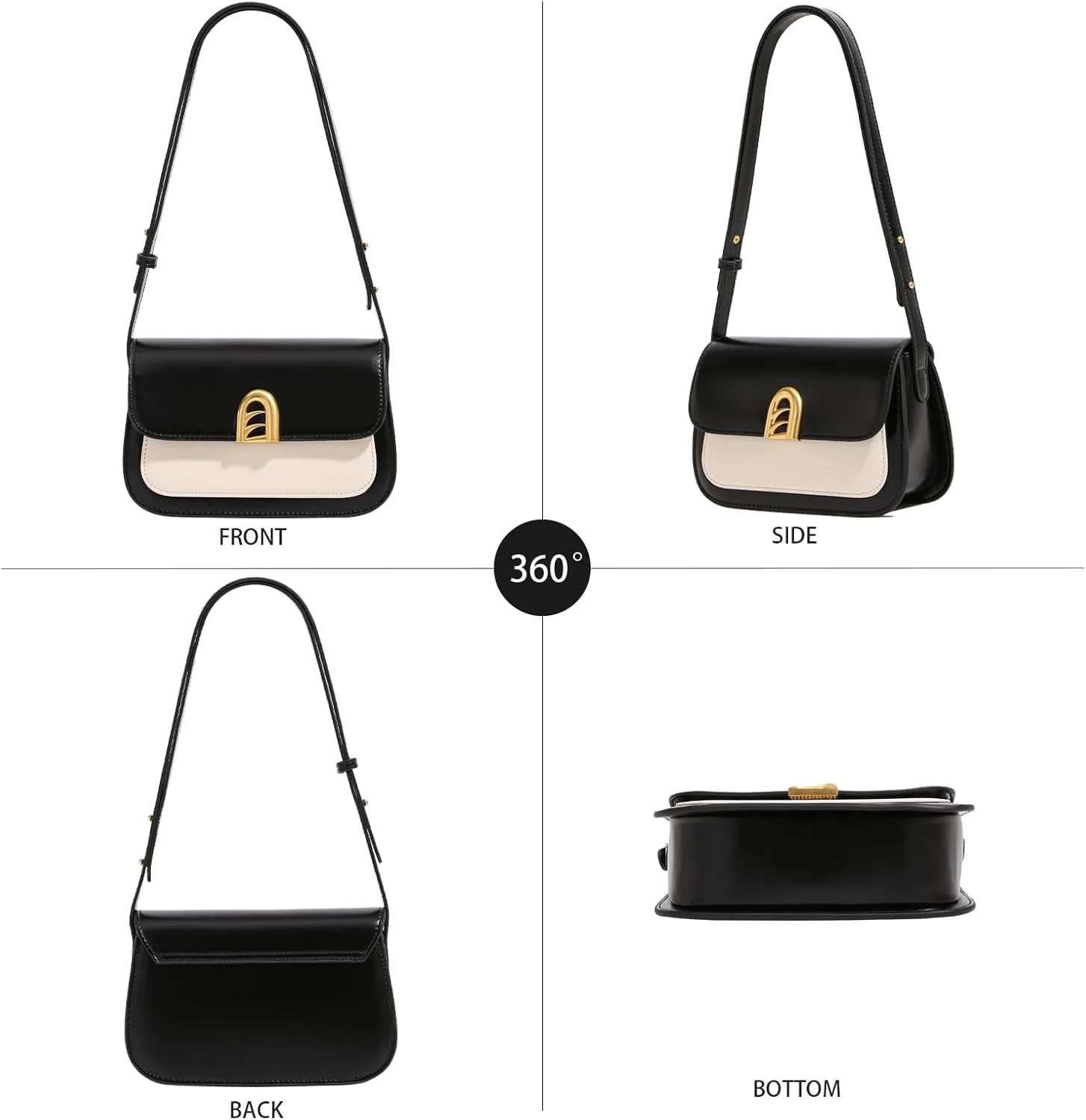 Shoulder Bags for Women Y2k Trendy Purse and Handbags Small Crossbody Bag Leather Hobo Handbag