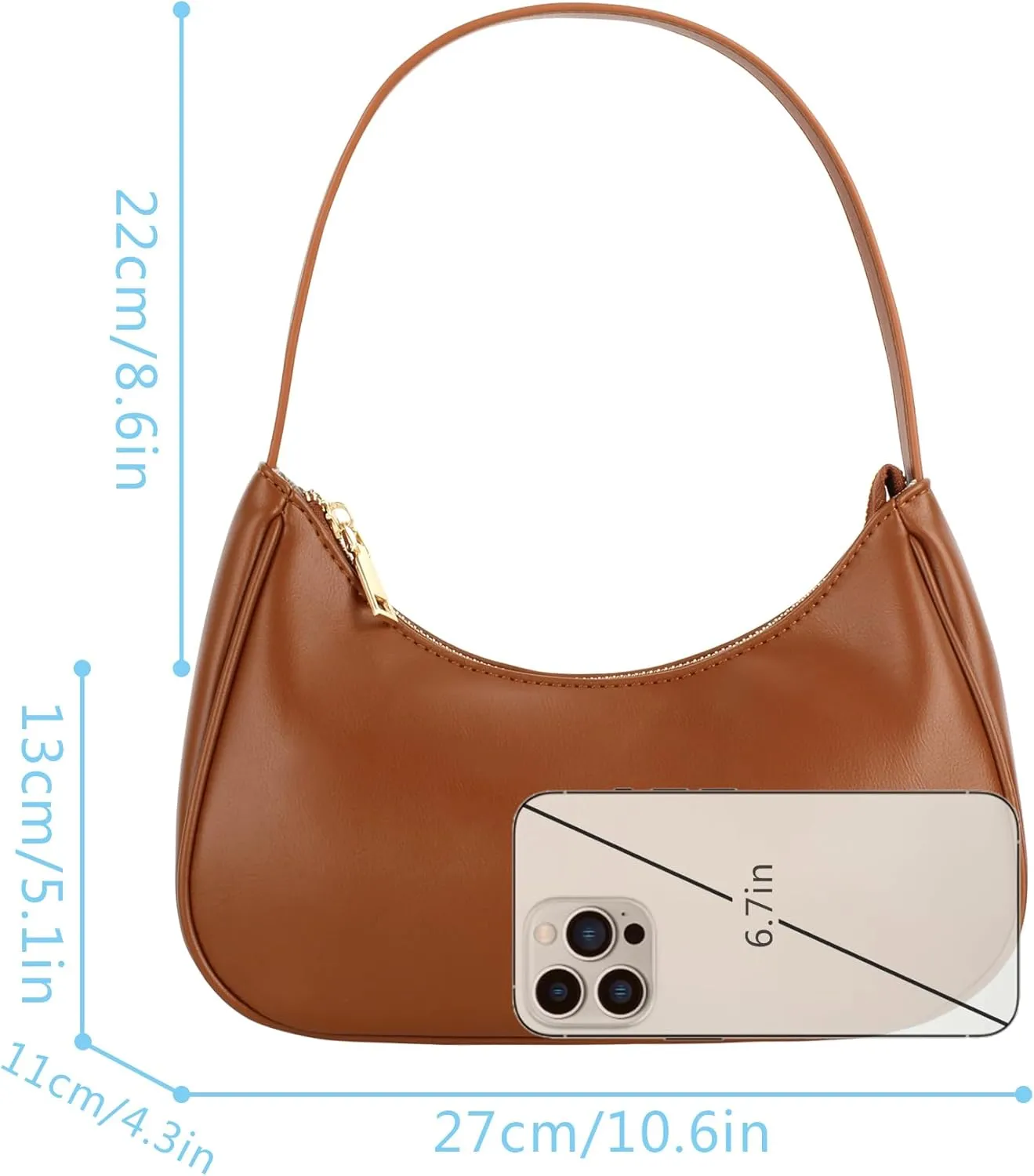 Shoulder Bags for Women,Mini Clutch Purse Cute Hobo Tote Handbag with Zipper Closure