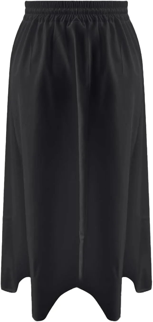 Skirts for Women Mid High Waisted Drawstring Casual Skirt Flowy Elastic Waist Baggy Elegant Trendy Skorts with Pockets