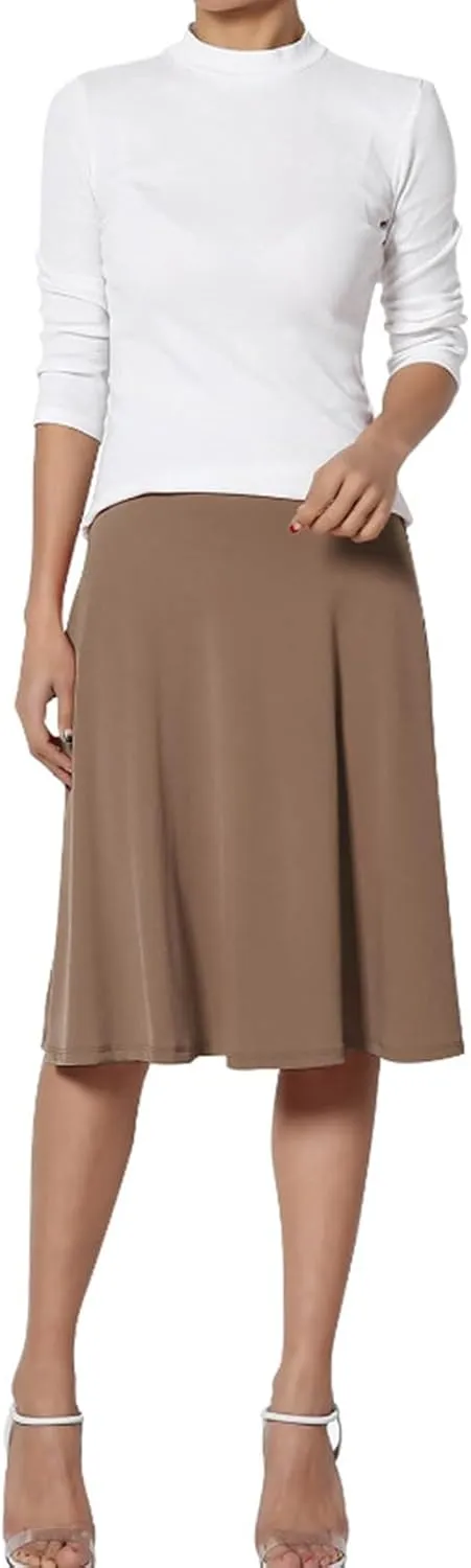 Skirts Summer Skirts for Women Knee Length Skirt with Pockets Casual Ruched Flowy Midi Skirt Pleated Skirt 2024
