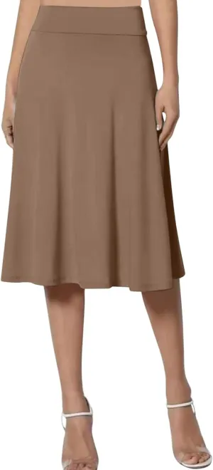 Skirts Summer Skirts for Women Knee Length Skirt with Pockets Casual Ruched Flowy Midi Skirt Pleated Skirt 2024