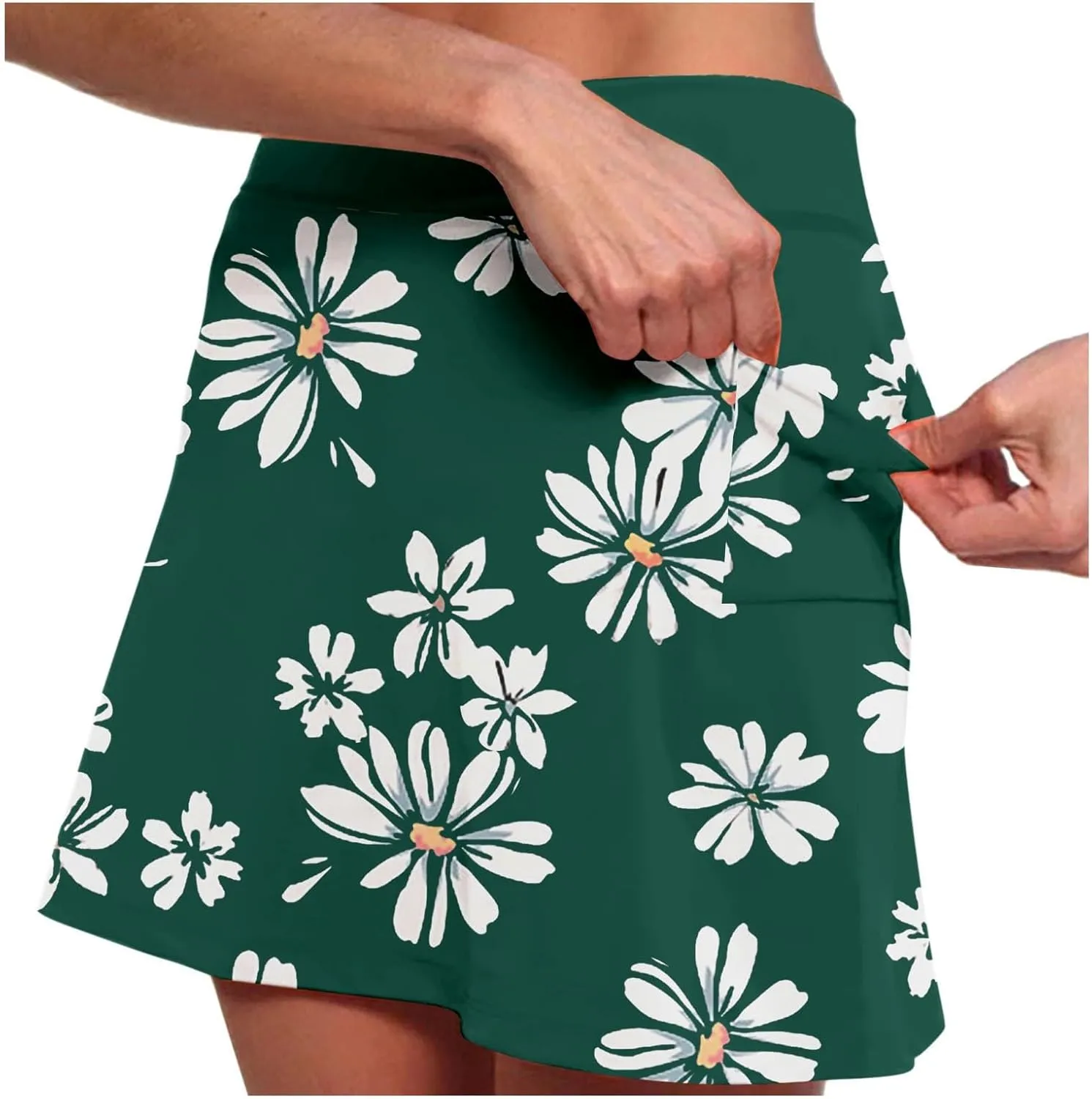 Skorts for Women with Pockets Plus Size Dressy Casual Floral Athletic Tennis Skirts with Shorts Summer Yoga Golf Skort