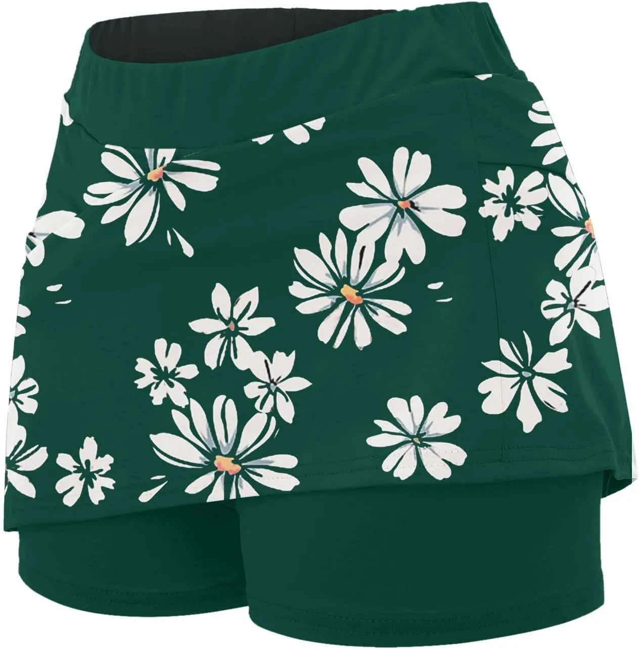 Skorts for Women with Pockets Plus Size Dressy Casual Floral Athletic Tennis Skirts with Shorts Summer Yoga Golf Skort