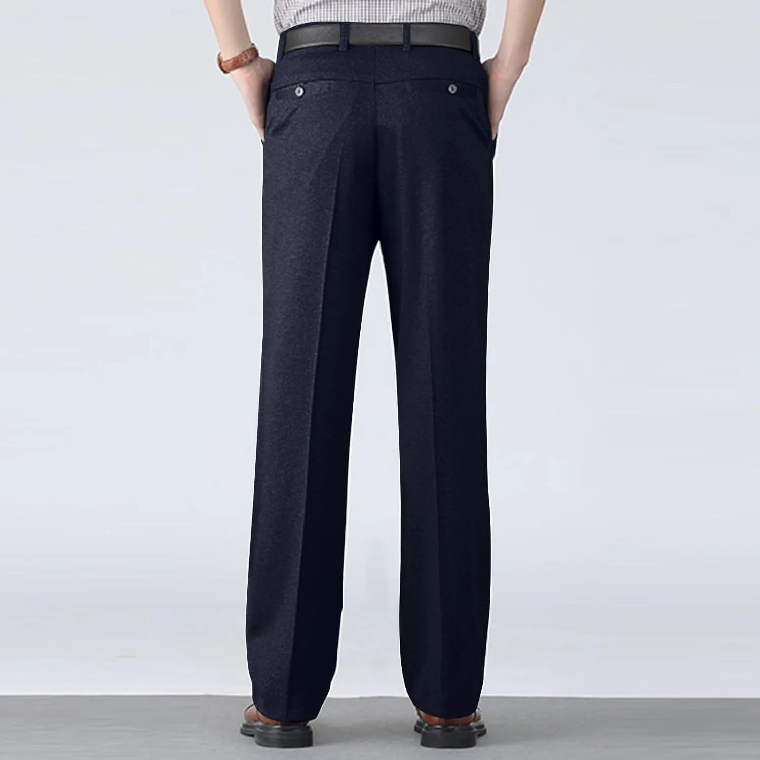 Slim Fit Dress Pants for Men Lightweight Business Casual Chino Pants Vintage Comfy Stretch Golf Pants with Pockets