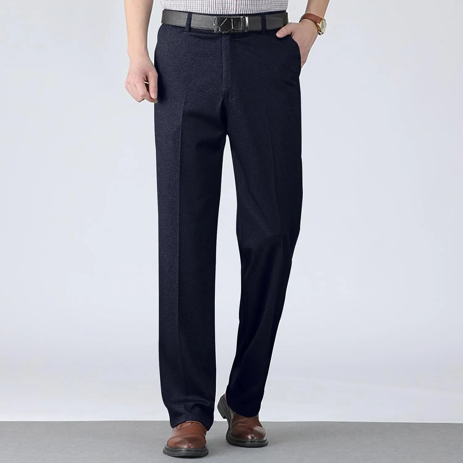 Slim Fit Dress Pants for Men Lightweight Business Casual Chino Pants Vintage Comfy Stretch Golf Pants with Pockets