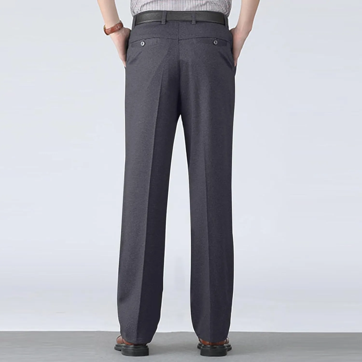 Slim Fit Dress Pants for Men Lightweight Business Casual Chino Pants Vintage Comfy Stretch Golf Pants with Pockets