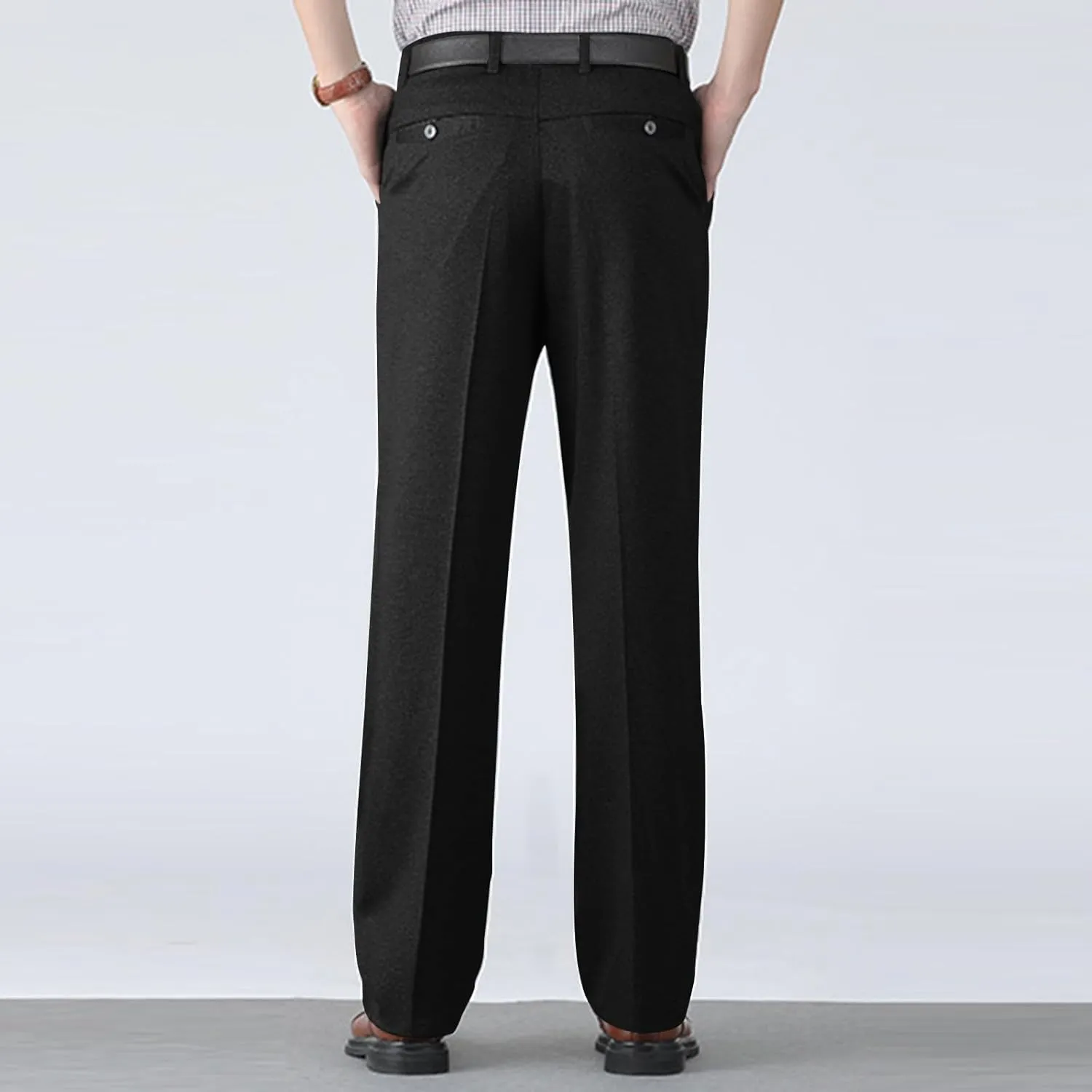 Slim Fit Dress Pants for Men Lightweight Business Casual Chino Pants Vintage Comfy Stretch Golf Pants with Pockets