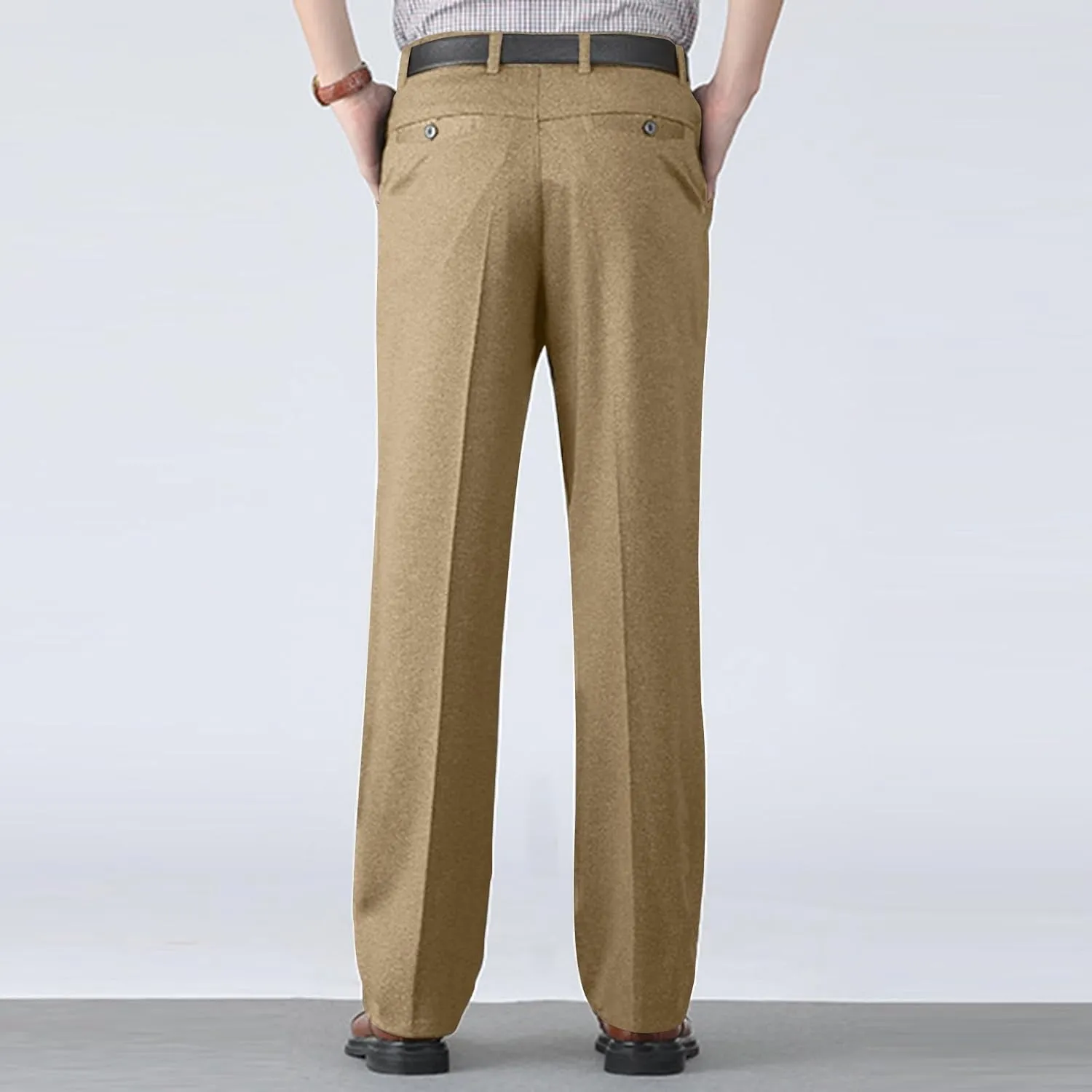 Slim Fit Dress Pants for Men Lightweight Business Casual Chino Pants Vintage Comfy Stretch Golf Pants with Pockets