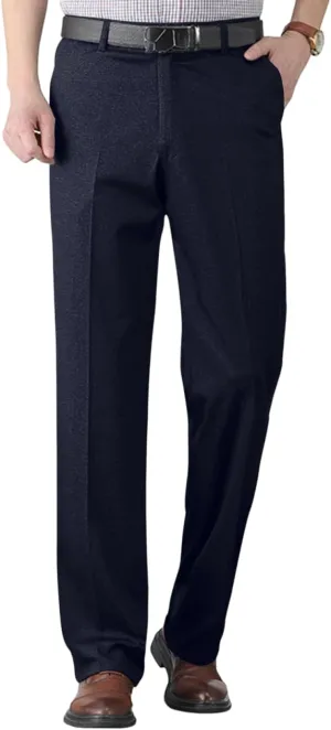 Slim Fit Dress Pants for Men Lightweight Business Casual Chino Pants Vintage Comfy Stretch Golf Pants with Pockets