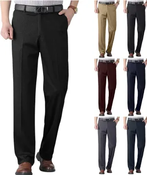 Slim Fit Dress Pants for Men Lightweight Business Casual Chino Pants Vintage Comfy Stretch Golf Pants with Pockets