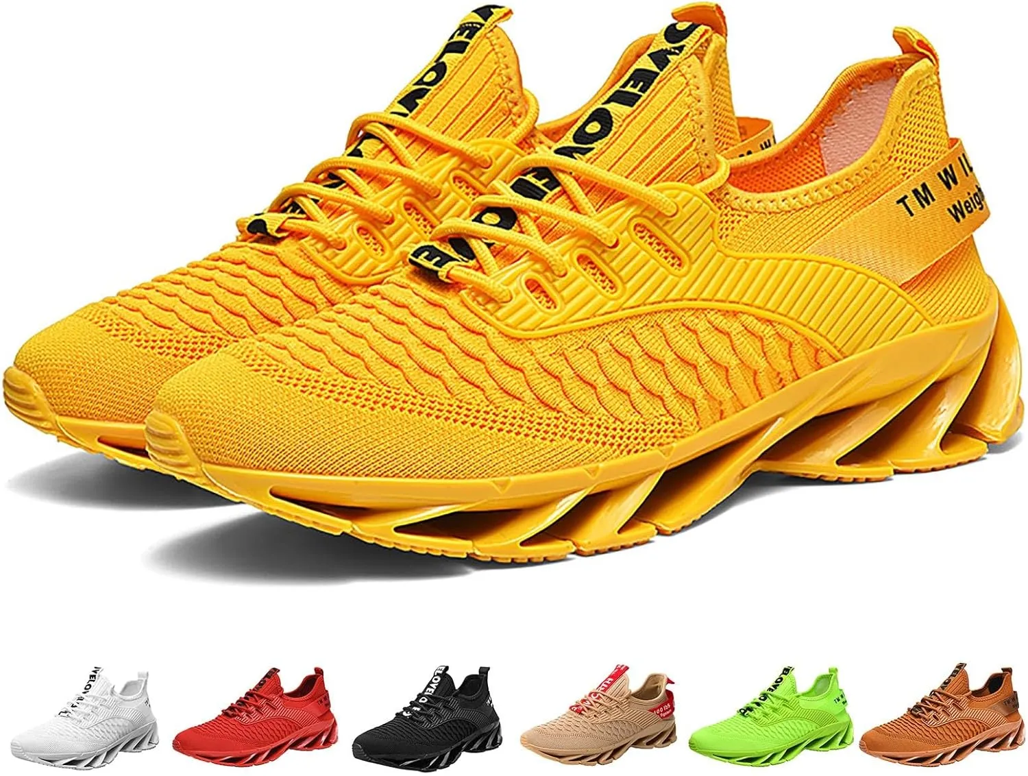 Sneakers Height Boosting Shoes for Men Walking Shoes Comfort Non Slip Breathable Knit Slip On Sneaker Laces for Men