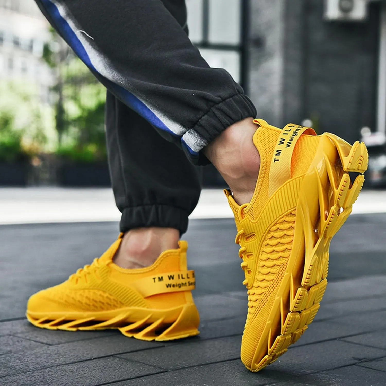 Sneakers Height Boosting Shoes for Men Walking Shoes Comfort Non Slip Breathable Knit Slip On Sneaker Laces for Men