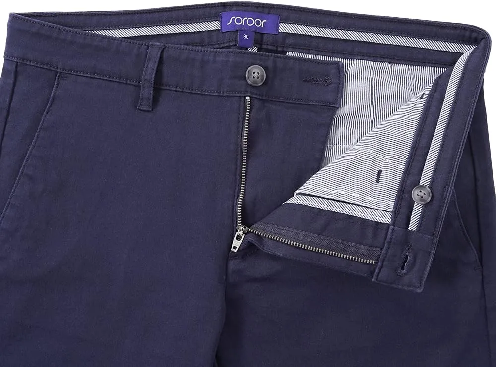 Soroor Slim Fit Chino Mens Shorts, Stylish Men's Shorts with Premium Stretch Cotton, Versatile Smart Casual Men Chino