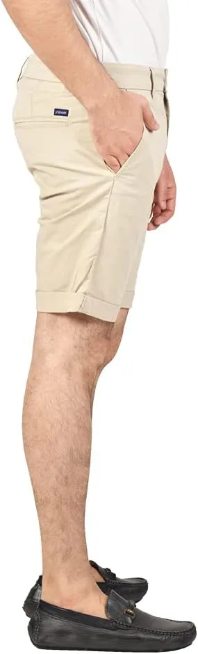 Soroor Slim Fit Chino Mens Shorts, Stylish Men's Shorts with Premium Stretch Cotton, Versatile Smart Casual Men Chino