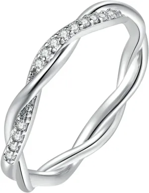 Stackable Engagement Rings for Women,925 Sterling Silver Twisted Rope CZ Statement Wedding Bands Anniversary Jewelry Gifts