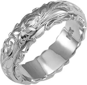 Stainless Steel Ring for Lady,Gold Plated Wedding Chunky Band Hollow Carved Rose Flower Statement Ring Jewelry Birthday Gift