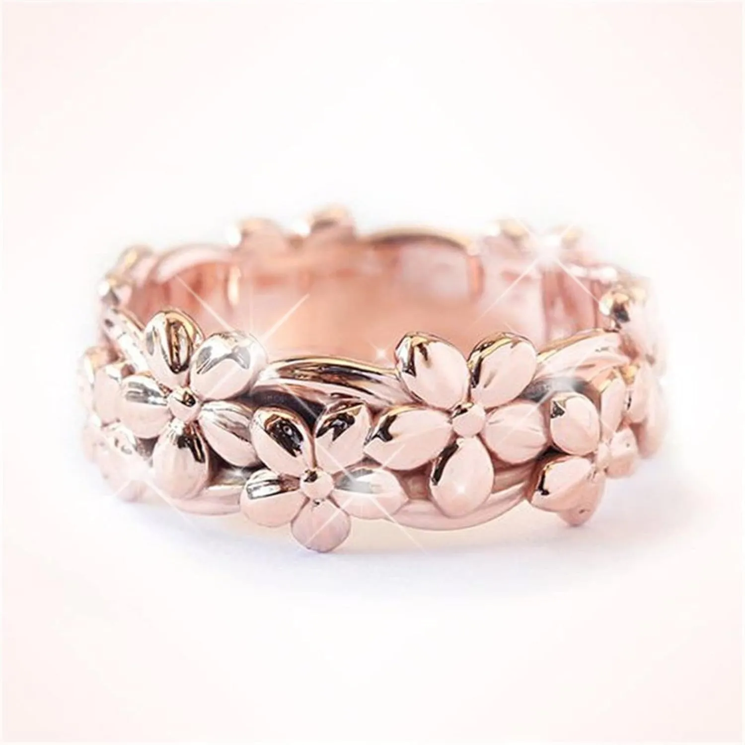Stainless Steel Rings for Women,Statement Promise Wedding Bands Frosted Pattern Rhinestone Inlaid Ring Jewelry Gift for Her