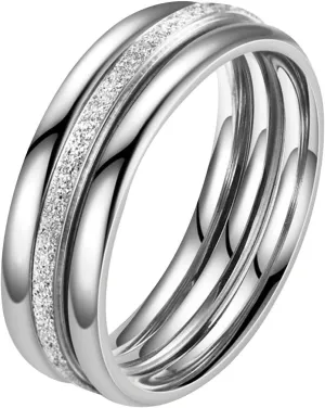 Stainless Steel Stackable Wedding Band Women's Stacking Eternity Ring Minimalist Promise Rings Trendy Jewelry Gifts