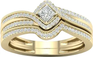 Sterling Silver Rings for Her, CZ Cubic Zirconia Ring Engagement Ring for Women Wedding Proposal Band Set Bridal Rings Gift