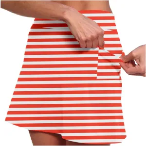Striped Golf Skorts for Women Pockets Casual High Waist Tennis Skirts with Shorts Stretch Tum Control Athletic Skort