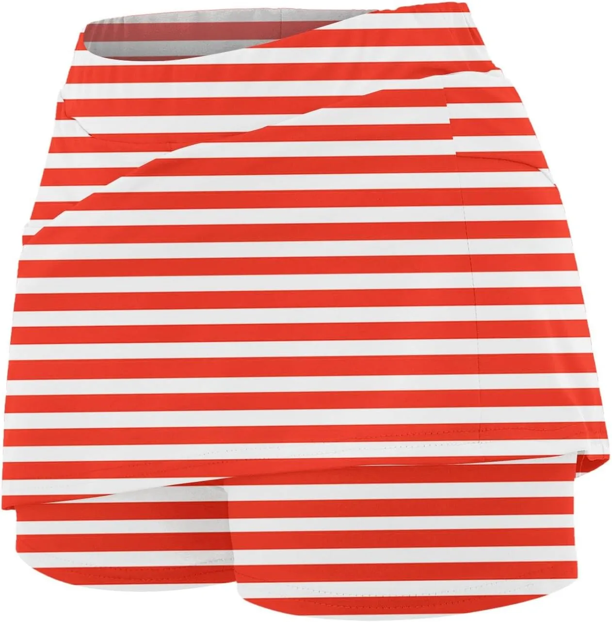 Striped Golf Skorts for Women Pockets Casual High Waist Tennis Skirts with Shorts Stretch Tum Control Athletic Skort
