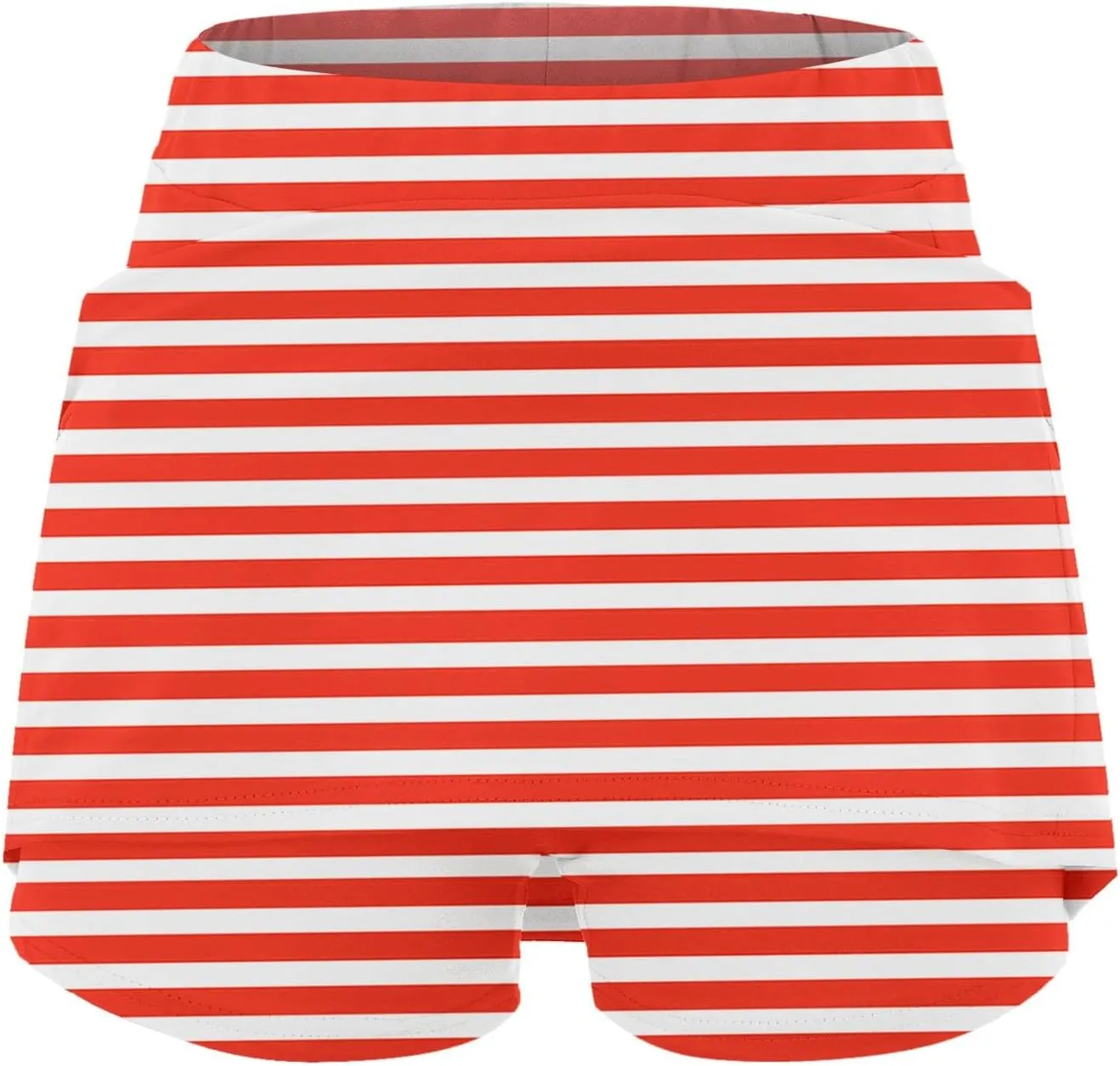 Striped Golf Skorts for Women Pockets Casual High Waist Tennis Skirts with Shorts Stretch Tum Control Athletic Skort