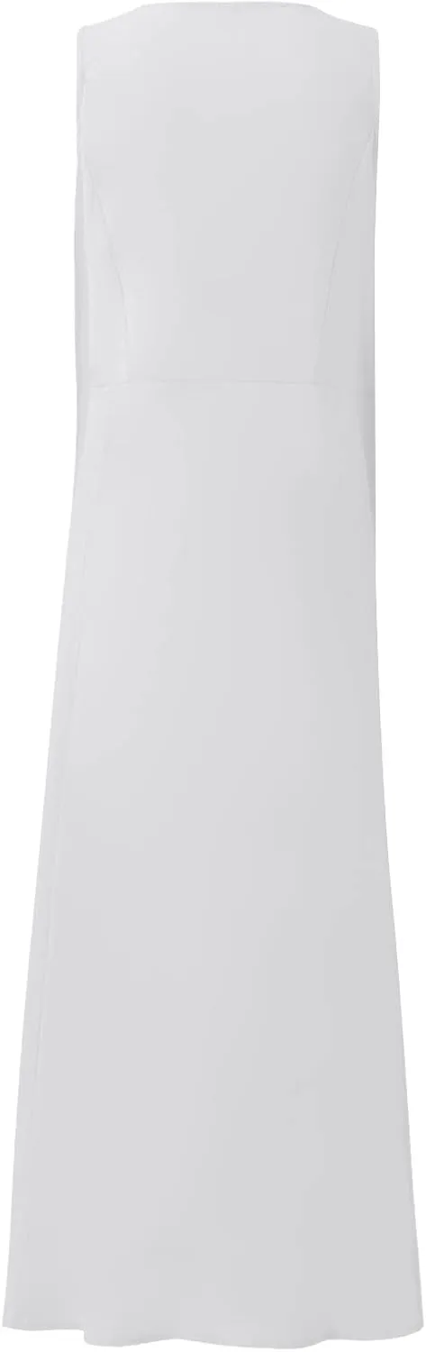 Summer Dresses for Women 2025 Casual Print Boho Sundress Crew Neck Sleeveless Pockets Beach Vacation Maxi Dresses