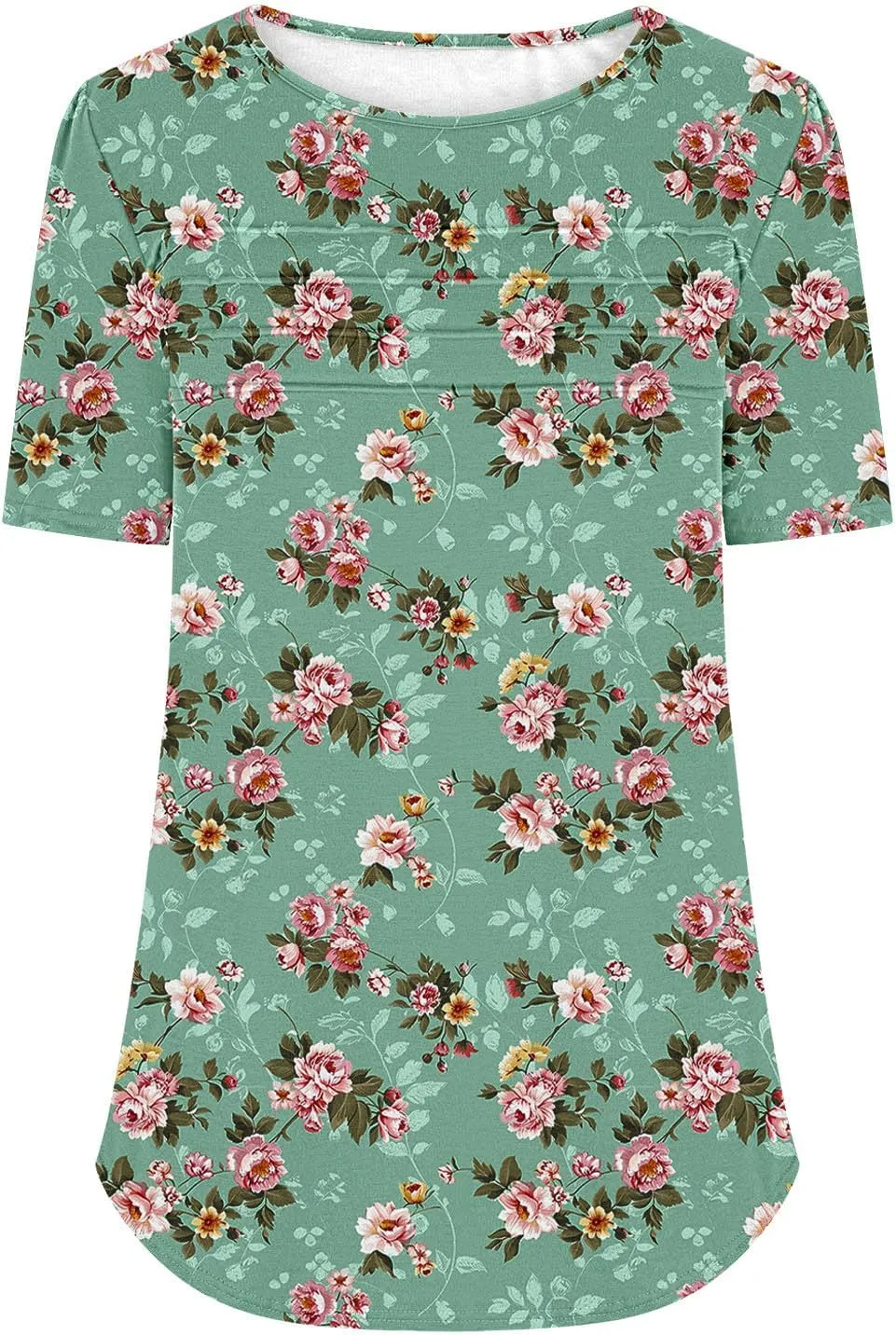 Summer Tops for Women 2025 Short Sleeve Floral Print Graphic Tees Trendy Boho Tops Dressy Casual Tunic Hawaiian Shirt