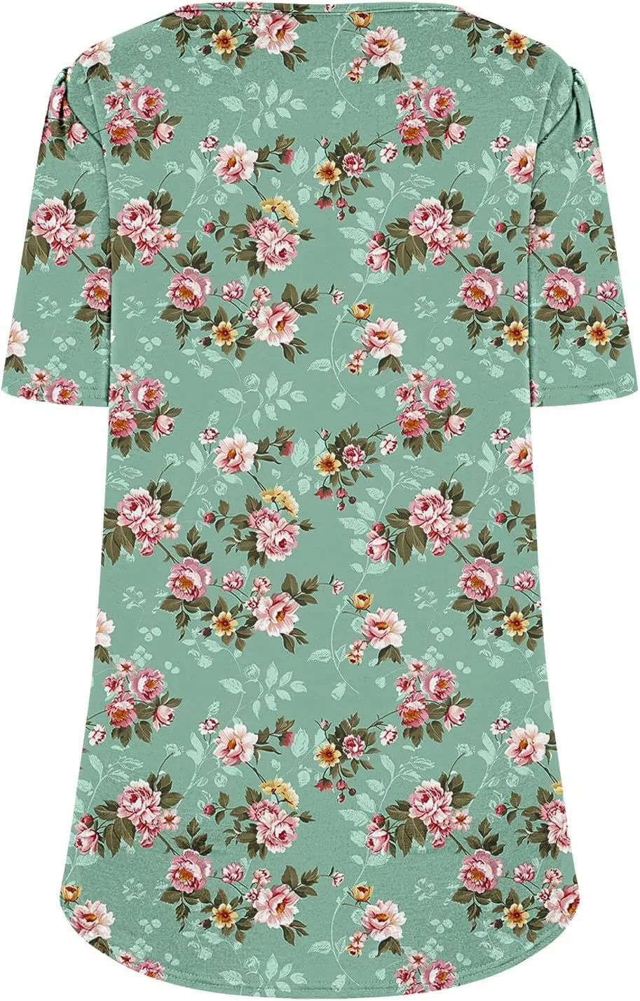 Summer Tops for Women 2025 Short Sleeve Floral Print Graphic Tees Trendy Boho Tops Dressy Casual Tunic Hawaiian Shirt