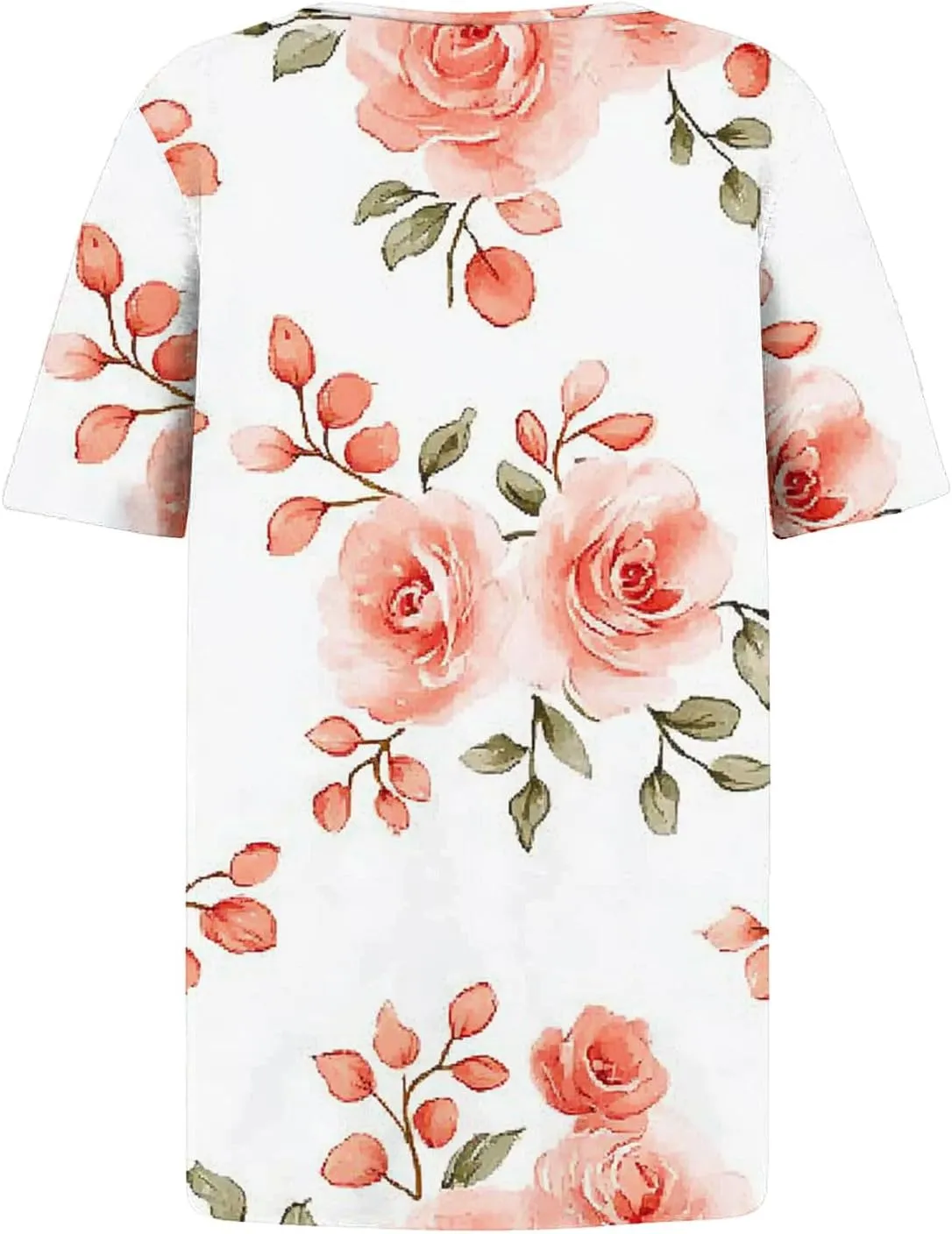 Summer Tops for Women 2025 Trendy Square Neck Blouse Tees Retro Floral Print Short Sleeve Tshirt Dressy Casual Shirts