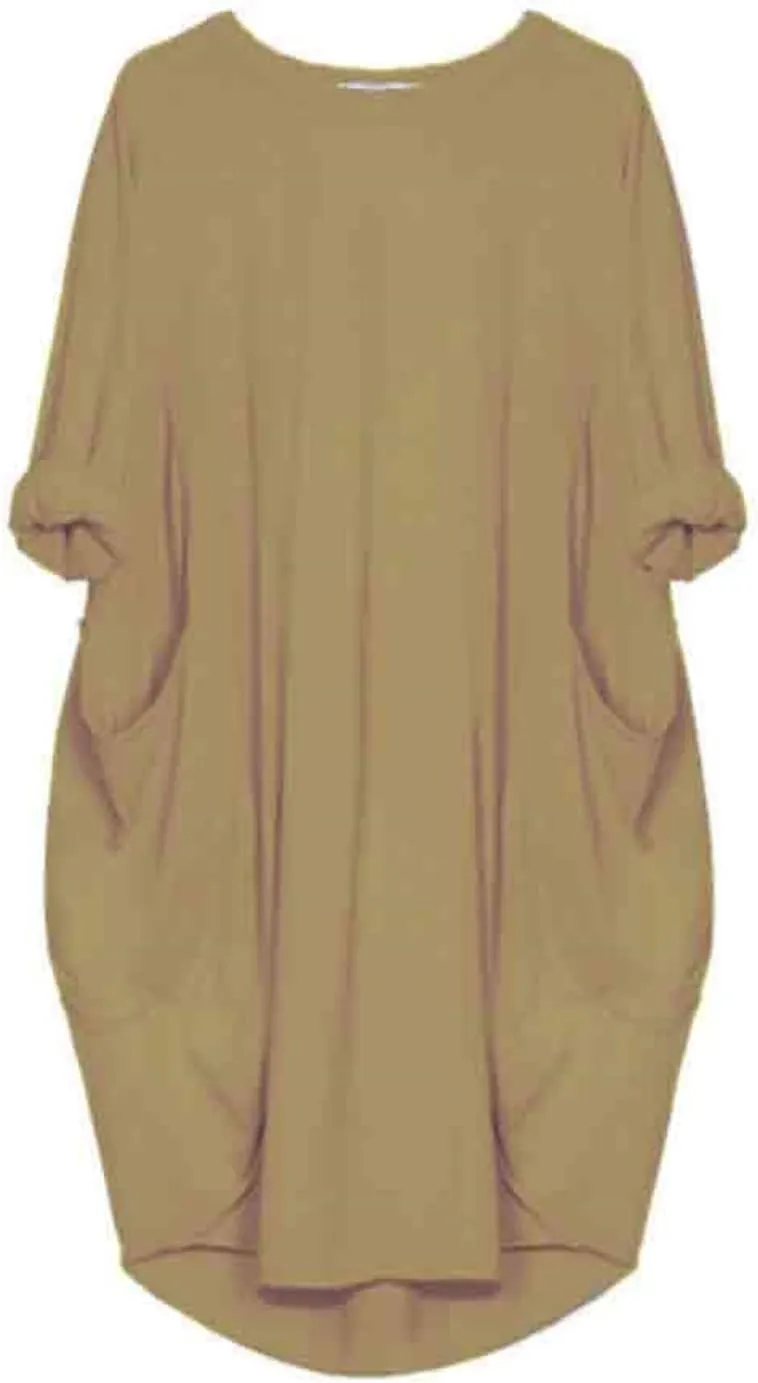 Sundresses for Women Summer Oversized Midi Dress Short Sleeve Baggy Casual Beach Dresses Loose Beach Vacation Dress