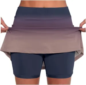 Tennis Skorts for Women with Pockets Casual Gradient Tummy Control Athletic Skirts with Shorts Summer Yoga Clothes