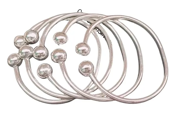 Thick West Indian Bangles, Set Of 7 Bangles, Sterling Silver Bangles, Bangles, West Indian Silver Bangles, Silver Boho bangles for women Size Inch 7, 7.5, 8, 8.5, 9, 9.5, 10 Inch BY ISHU JEWELLER