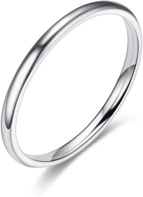 Thumb Statement Rings Midi Band Rings Stacking Ring for Women Stainless Steel Plain Thin Ring Comfort Fit