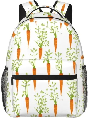 Travel Laptop Backpack for Women Lightweight College Backpack Adjustable Fits 15.6 Inch Laptop Bag Waterproof Computer Bag for Men, Work, Gym - Carrot