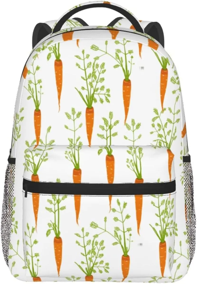 Travel Laptop Backpack for Women Lightweight College Backpack Adjustable Fits 15.6 Inch Laptop Bag Waterproof Computer Bag for Men, Work, Gym - Carrot