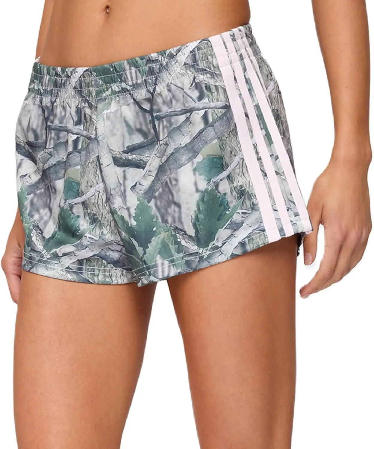 UAURORAO Women Striped Athletic Shorts Elastic Waist Side Stripe Casual Shorts Loose Patchwork Workout Sweat Shorts